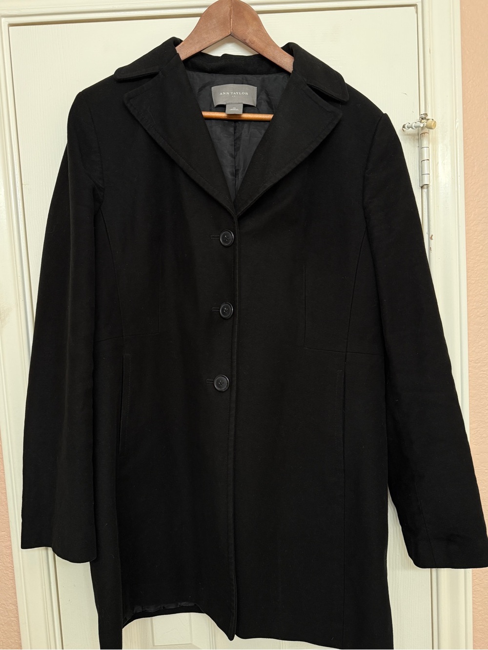 Ann Taylor Black Women's Single-Breasted Coat
